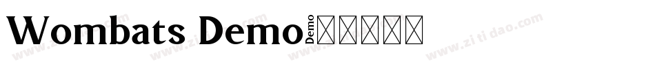Wombats Demo字体转换